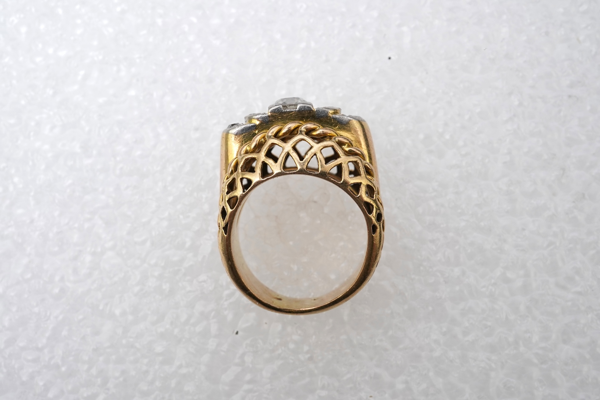 A diamond dress ring, mid 20th century